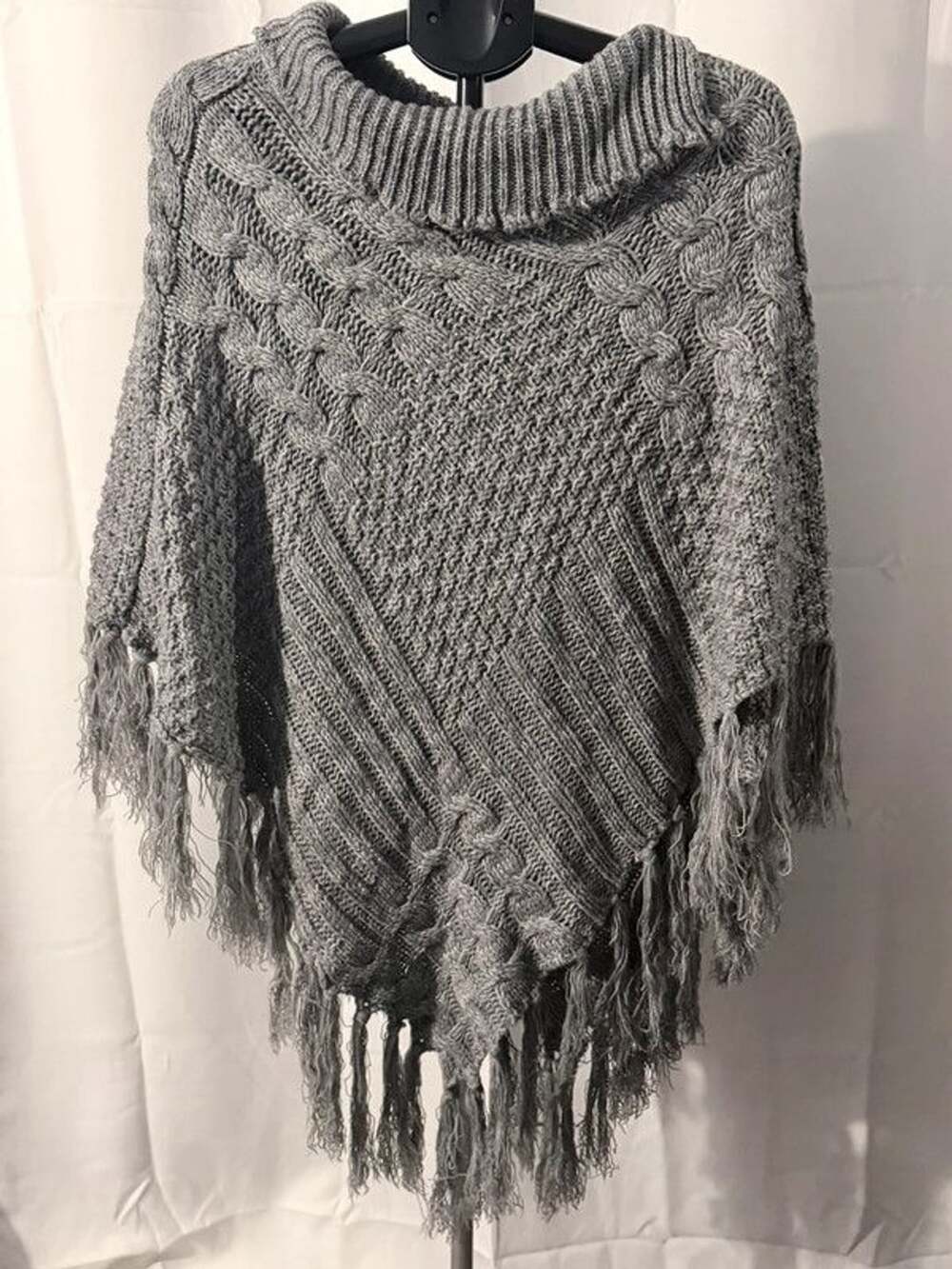 Grey Poncho - Picture 2 of 3